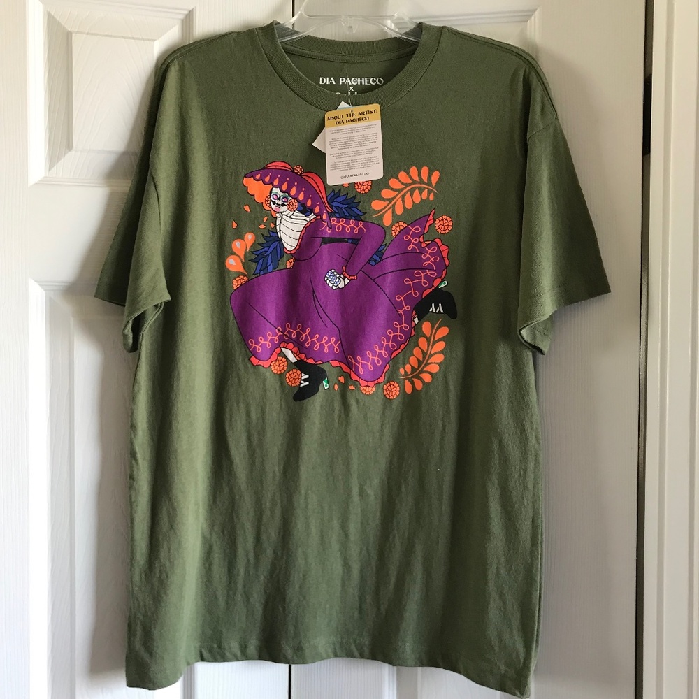 Dia Pacheco Dia De Los Muertos T-shirt, SZ M, NWT